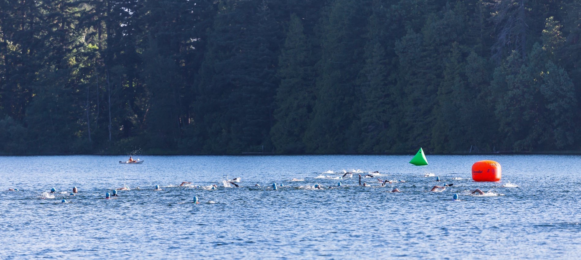 Cowichan Challenge tri swimmers